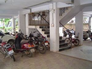 Parking space for 2/4 wheelers below appartment